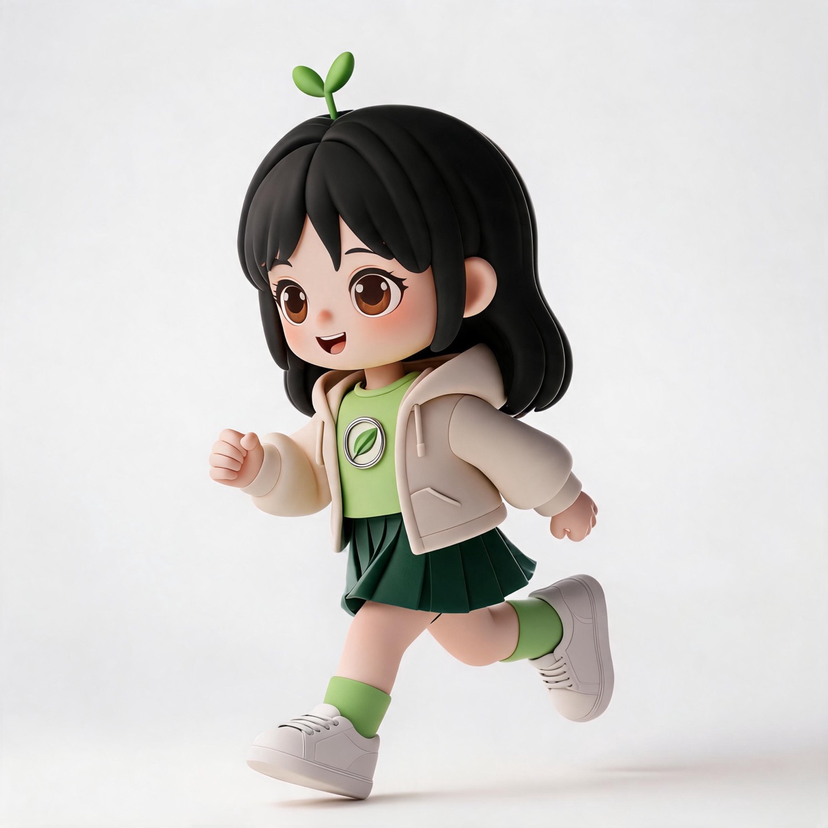 叶小圈正在跑步